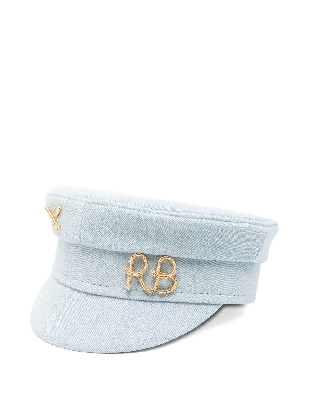 Cappello baker boy in denim in blu Ruslan baginskiy - donna 