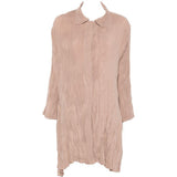 Abito Chemisier corto plissettato in beige GONGDID DESIGN - donna 