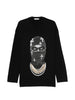 Felpa girocollo Mask Crosses in nero Ih nom uh nit - uomo