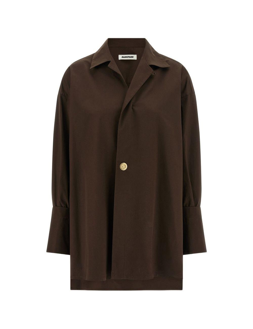 Camicia Jodie con bottone singolo in marrone Darkpark - donna 