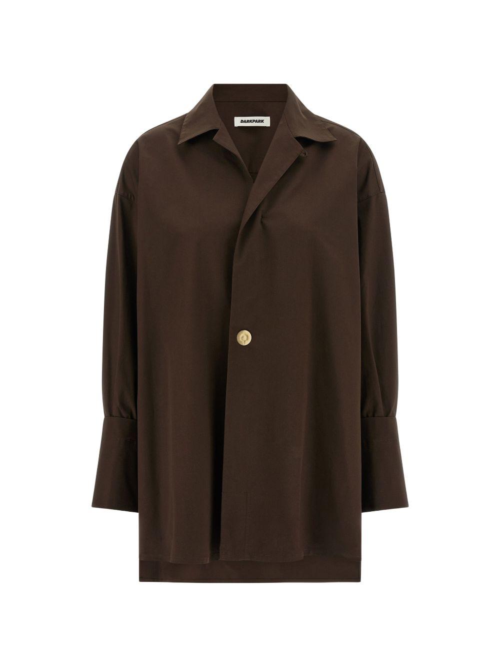 Camicia Jodie con bottone singolo in marrone Darkpark - donna 