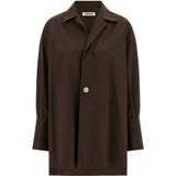 Camicia Jodie con bottone singolo in marrone Darkpark - donna 