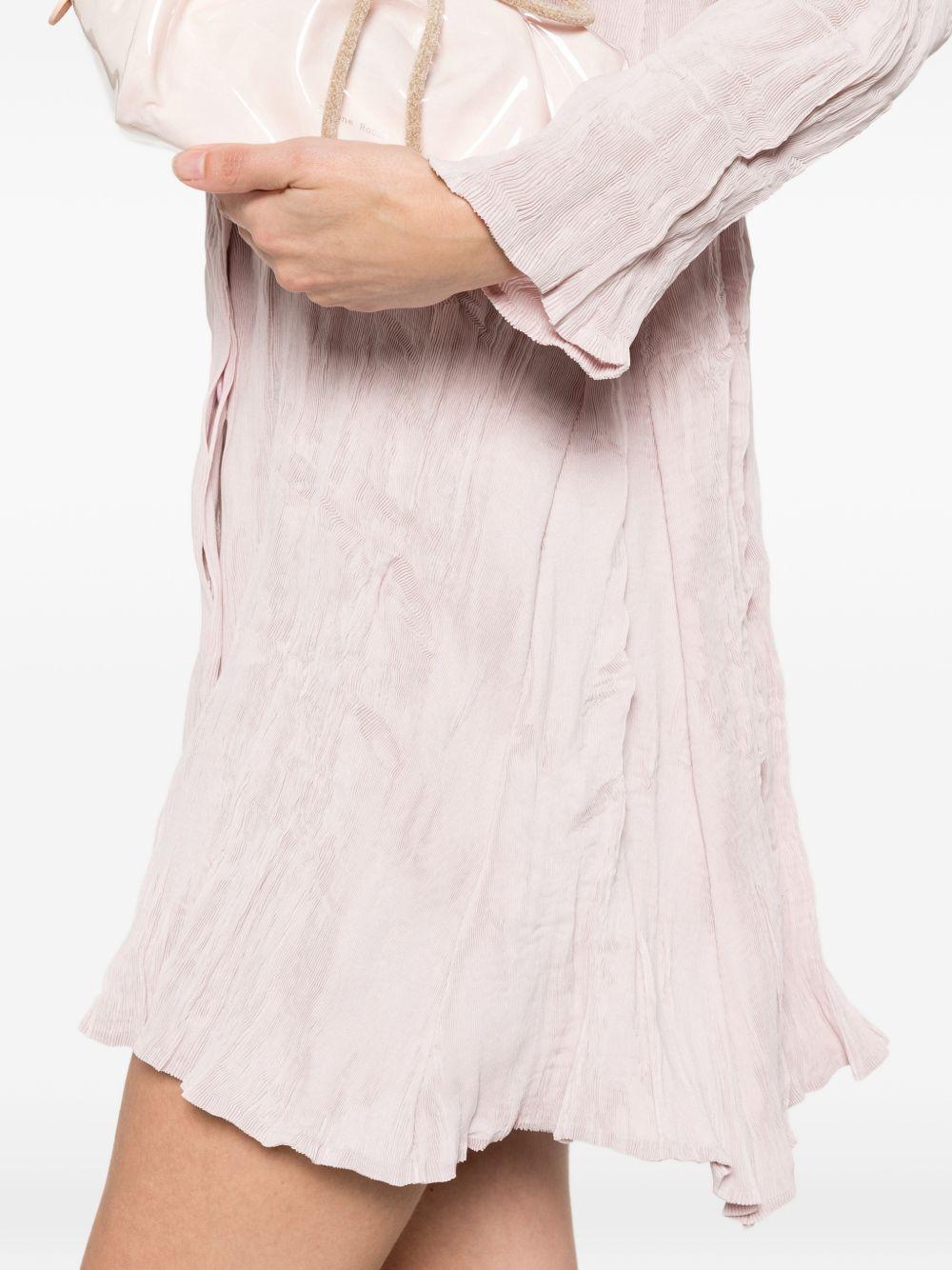 Abito Chemisier corto plissettato in rosa GONGDID DESIGN - donna 