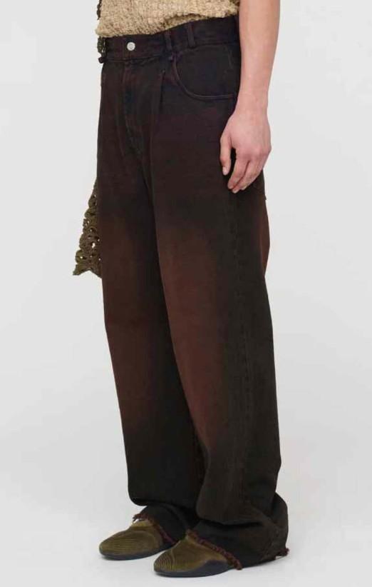 Jeans boyfriend a gamba ampia  in marrone Song for the mute - uomo 