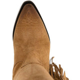 Stivali ricamati con frange in marrone Golden goose - donna 