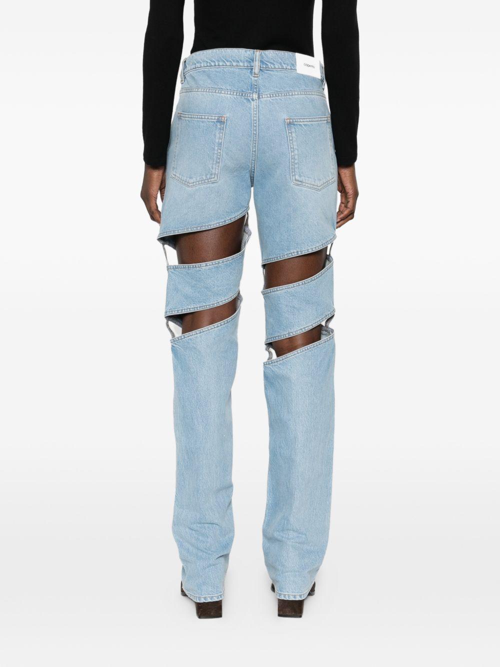 Jeans cut-out in azzurro Coperni - donna 