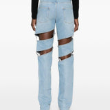 Jeans cut-out in azzurro Coperni - donna 