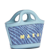 Borsa con logo tropicalia in celeste Marni - donna 