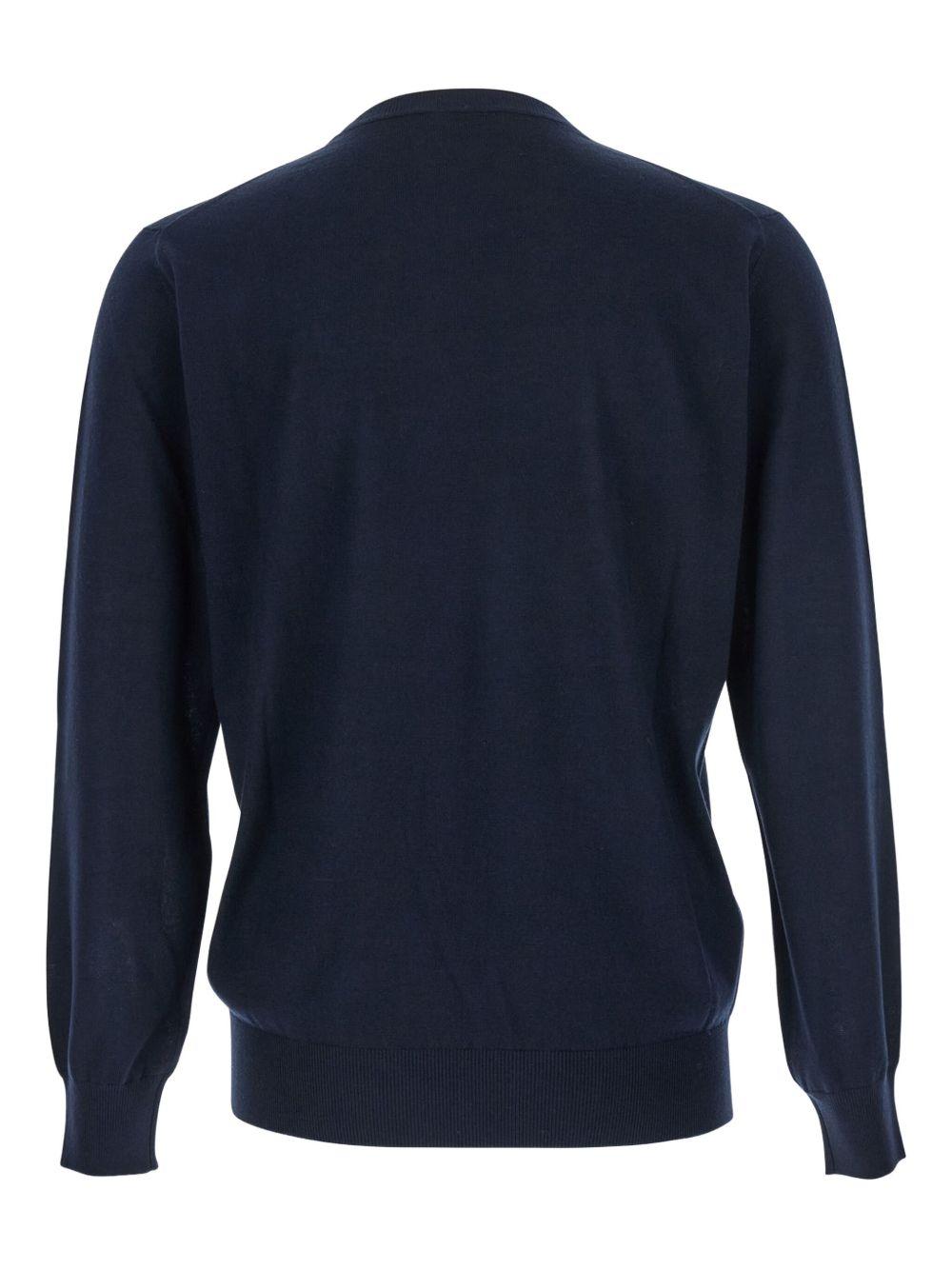 Maglione a girocollo in blu Kangra - uomo 