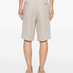 Pantaloncini con dettagli a pieghe in beige Briglia 1949 - uomo 