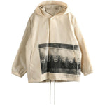 Giacca con cappuccio per tour del tempio in beige Rick owens - uomo 