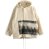 Giacca con cappuccio per tour del tempio in beige Rick owens - uomo 