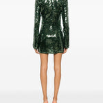 Abito marylin con paillettes in verde Oséree - donna 