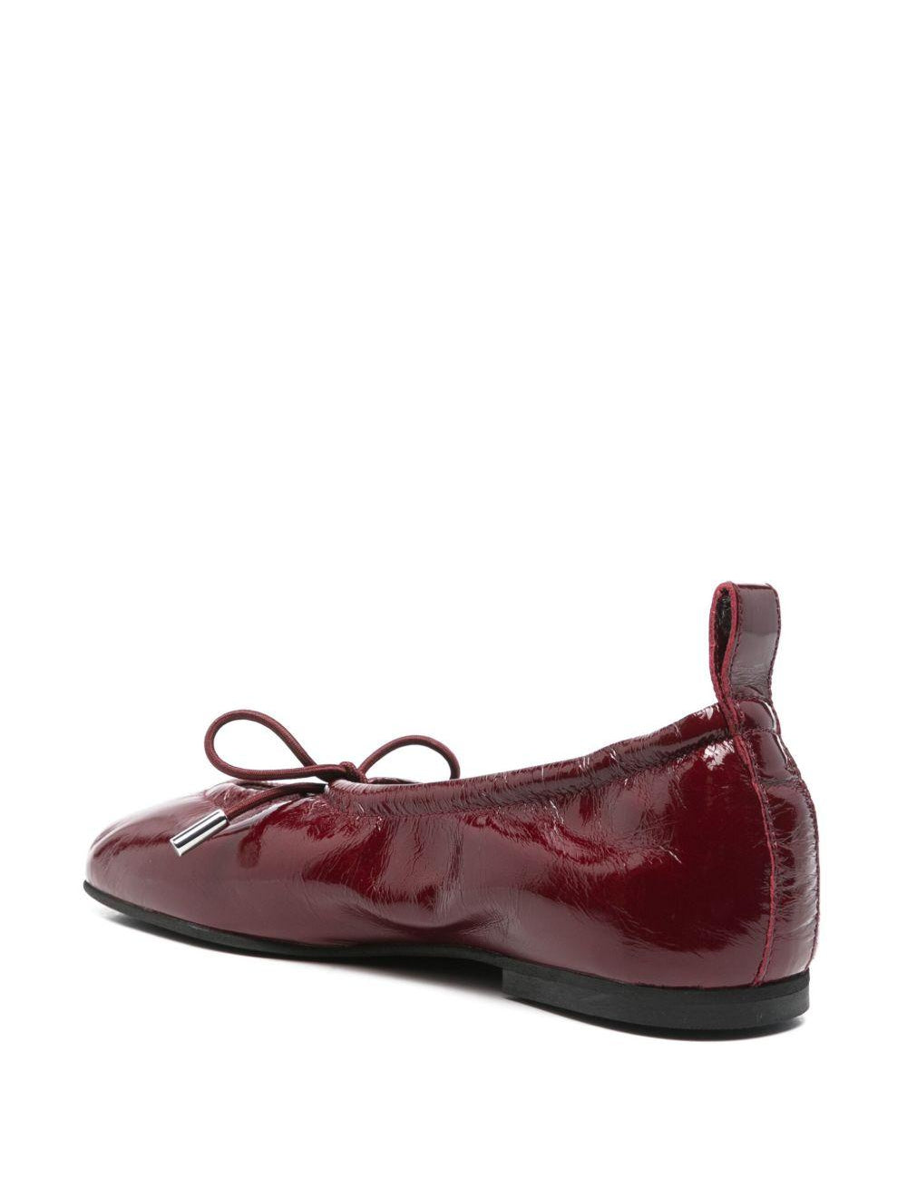 Ballerine Rosalind pelle elasticizzata in bordeaux 