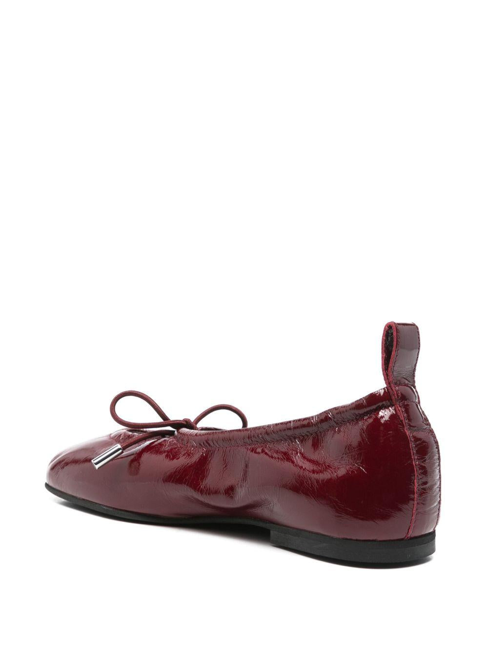 Ballerine Rosalind pelle elasticizzata in bordeaux 