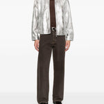 Giacca con effetto pitonato in argento Sunflower - uomo 