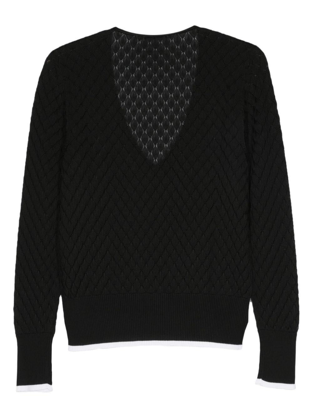 Maglione con scollo a v in blu Sapio - uomo 