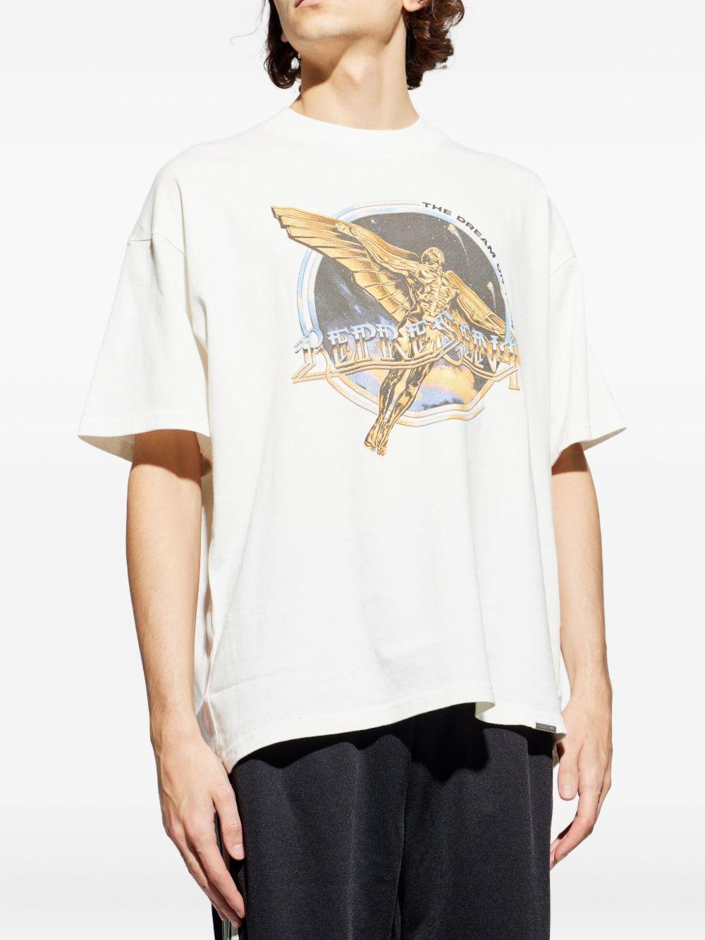 T-shirt con stampa grafica golden tour in bianco Represent - uomo 