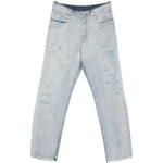 Jeans con effetto vissuto in blu Mm6 maison margiela - uomo 