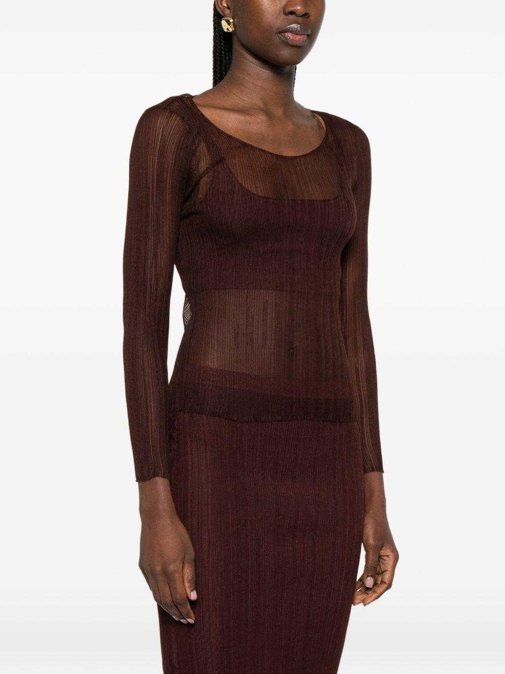 Top a maniche lunghe in bordeaux Simkhai - donna 