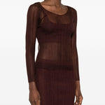 Top a maniche lunghe in bordeaux Simkhai - donna 
