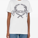 T-shirt con stampa in bianco Moschino - donna 