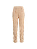 Pantaloni plissettati in rosa pesca gongdid design - donna