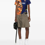 T-shirt con lacci in arancione e blu Martine rose - unisex 