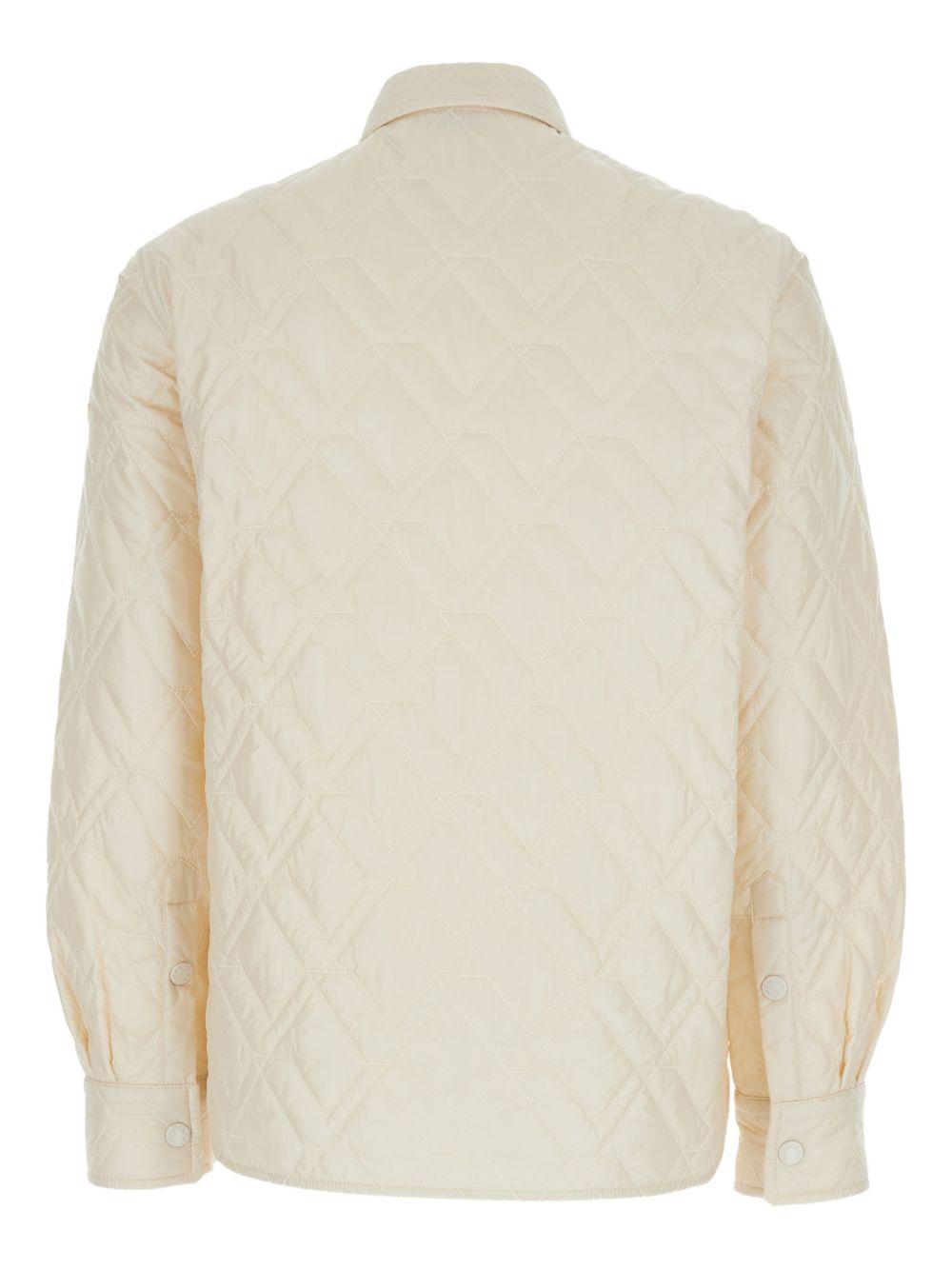 Giacca-camicia con design trapuntato in crema Moncler - donna 