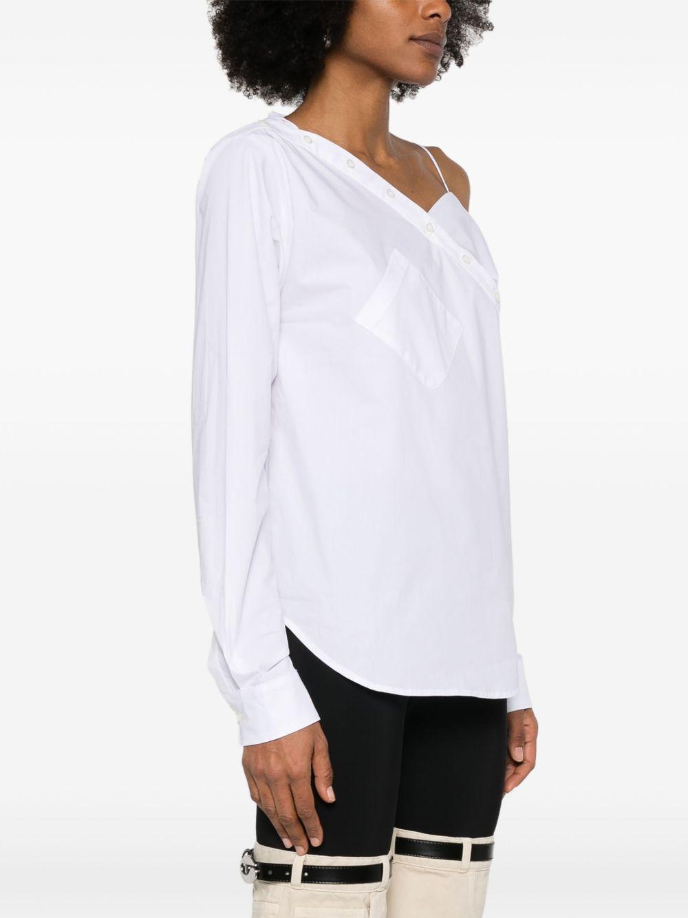 Camicia Heart scollo asimmetrico in bianco Coperni - donna 