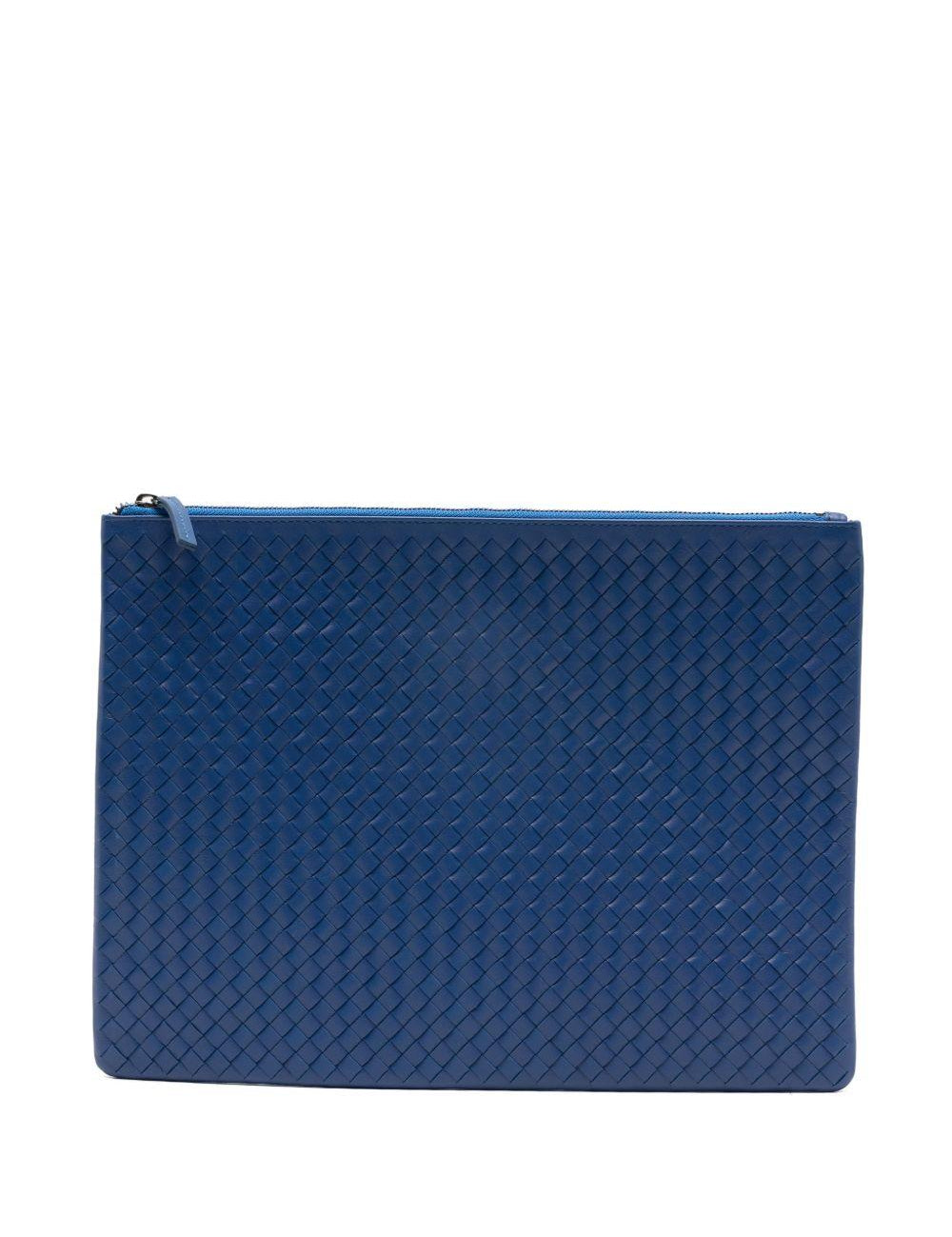 Clutch intrecciato A4 in blu Dragon diffusion - donna 