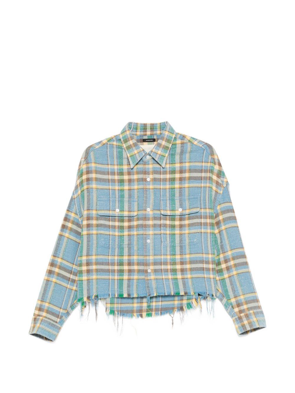 Camicia tartan in azzurro R13 - donna 