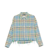 Camicia tartan in azzurro R13 - donna 