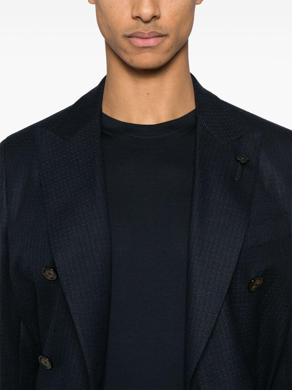 T-shirt girocollo in blu notte Lardini - uomo 