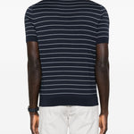 T-shirt a righe in blu Lardini - uomo 