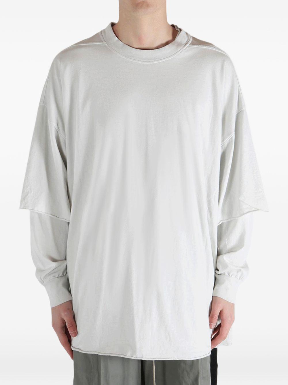 T-shirt a maniche lunghe tommy  in bianco Rick owens drkshdw - uomo 