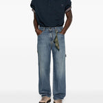Jeans con orlo sfrangiato in blu Darkpark - uomo 