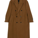 Cappotto doppio petto in lana in marrone Ami paris - uomo 