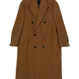 Cappotto doppio petto in lana in marrone Ami paris - uomo 