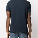 Polo con logo in blu - BARBOUR uomo 