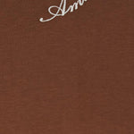 T-shirt a maniche corte con logo  in marrone 