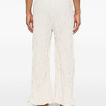 Pantaloni con vita elasticizzata in bianco Gongdid design - uomo 