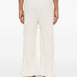 Pantaloni con vita elasticizzata in bianco Gongdid design - uomo 