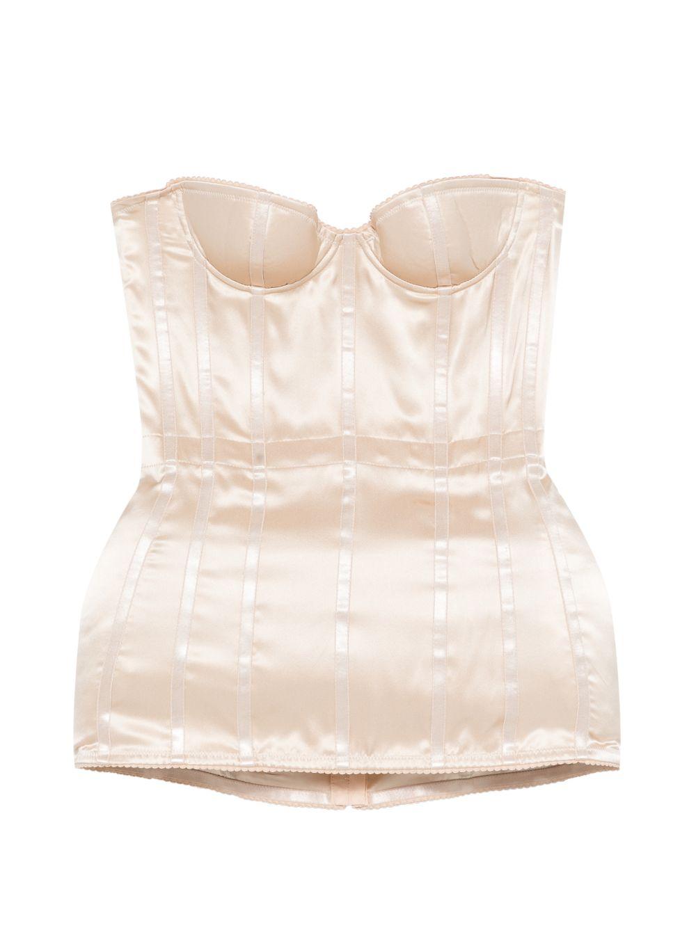Corsetto di seta in avorio Magda butrym - donna 