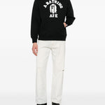Felpa con stampa logo in nero A bathing ape - uomo 