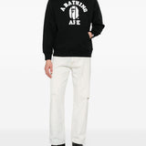 Felpa con stampa logo in nero A bathing ape - uomo 