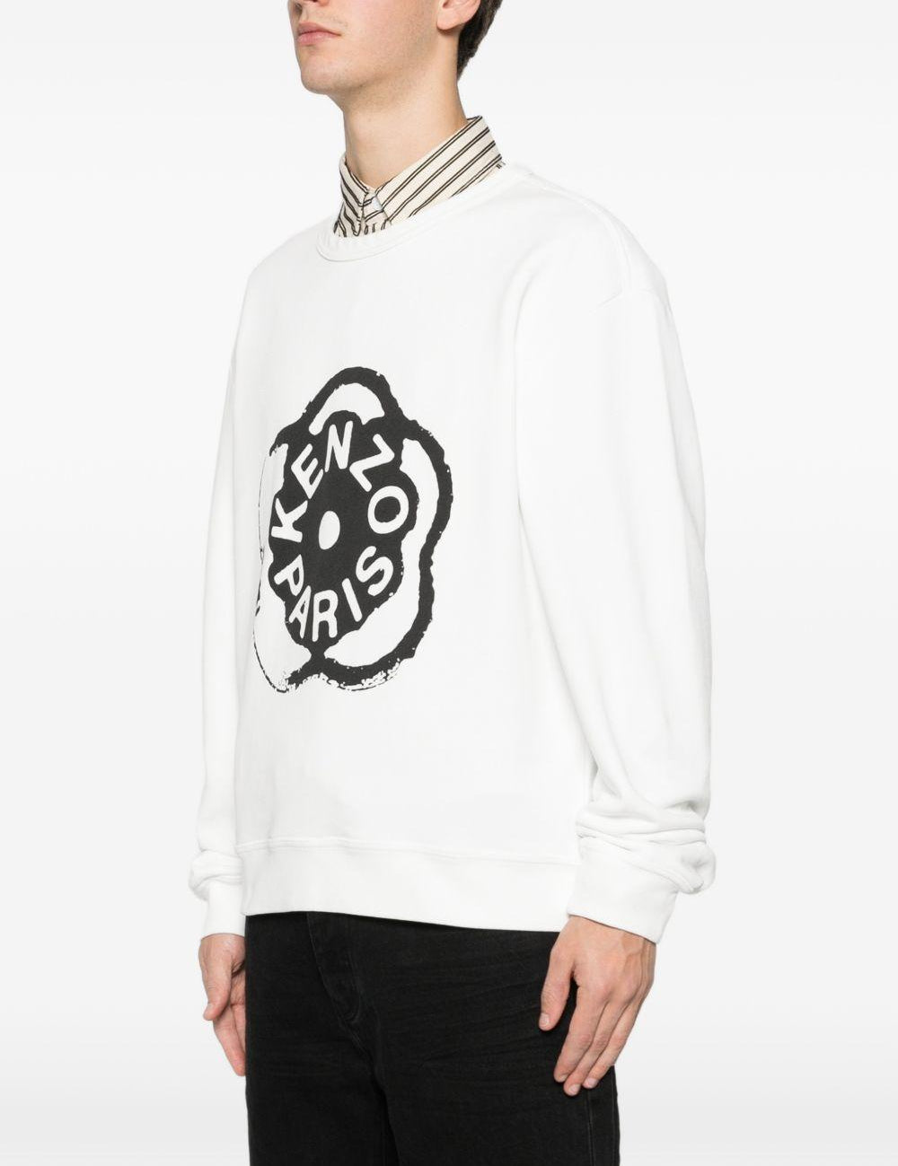 Felpa con stampa in bianco Kenzo - uomo 