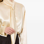 Blusa in raso in beige Alberta ferretti - donna 
