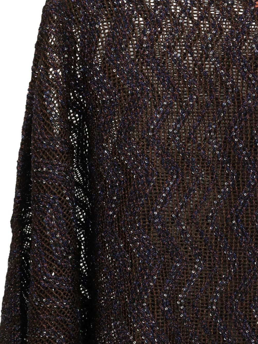 Blusa chevron-pattern in marrone Missoni - donna 