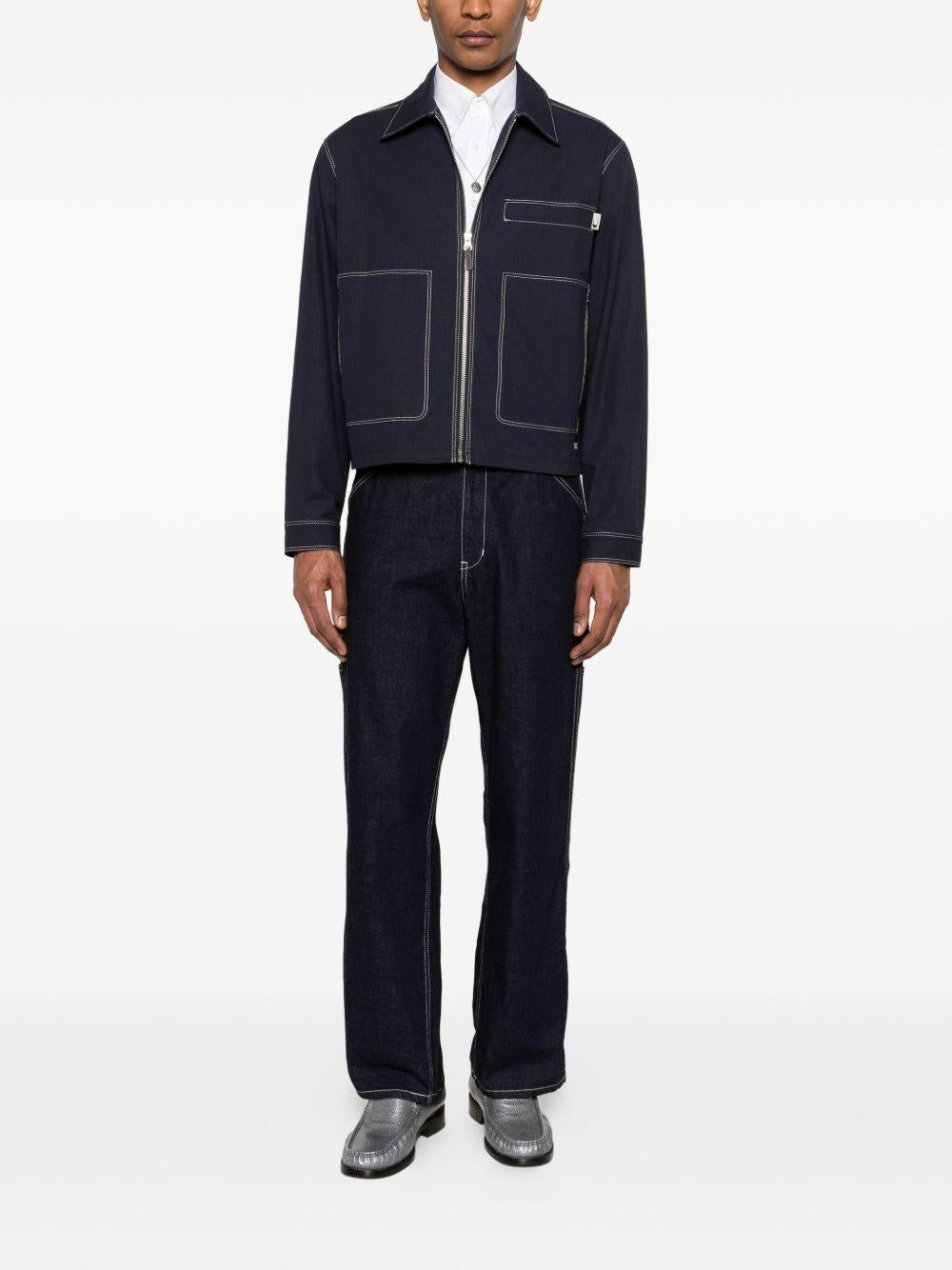 Giacca-camicia Bay con zip in blu Carrer - uomo 